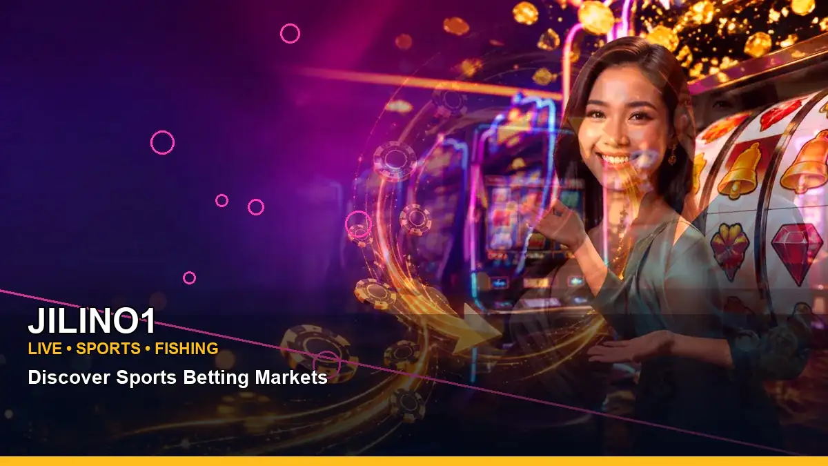 JILINO1 neon jackpot slot games featuring an adult Filipina casino host with a wide-action composition