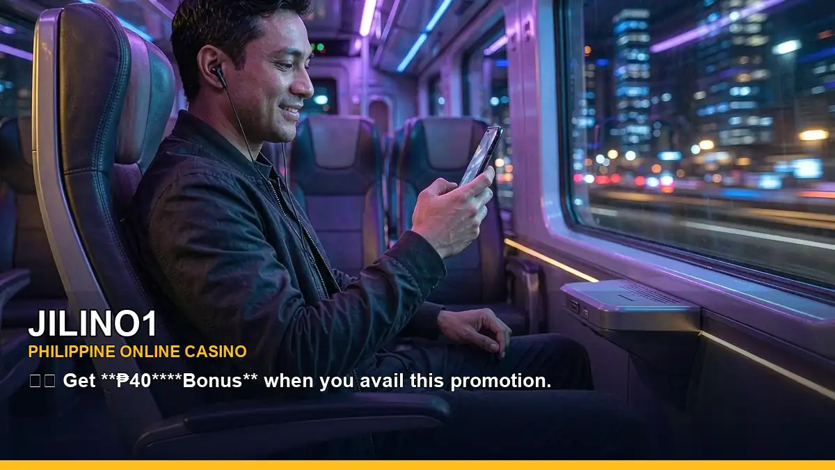 JILINO1 download mobile casino app featuring an adult Filipina casino host with a female tap composition